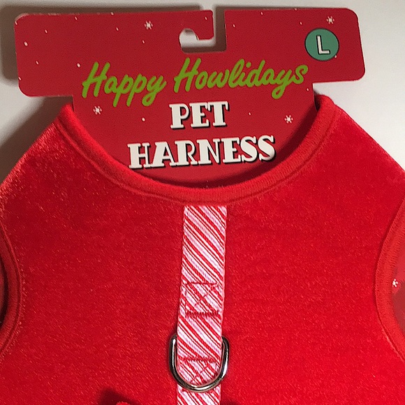 NEW HAPPY HOWLIDAYS RED PET HARNESS SIZE LARGE UNISEX - Picture 2 of 4
